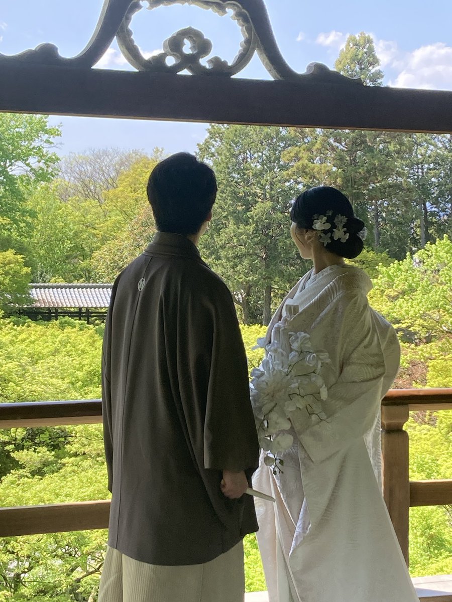 BA_tehepero's tweet image. 今日は息子夫婦のウエディングフォトの前撮りで京都に来ました😆✨
#東福寺
#京都
#日本