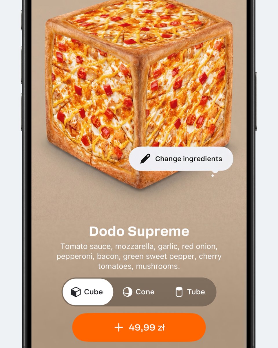 beladzed's tweet photo. What if... Dodo Pizza let you choose your pizza shape? https://t.co/XhWcD750K8