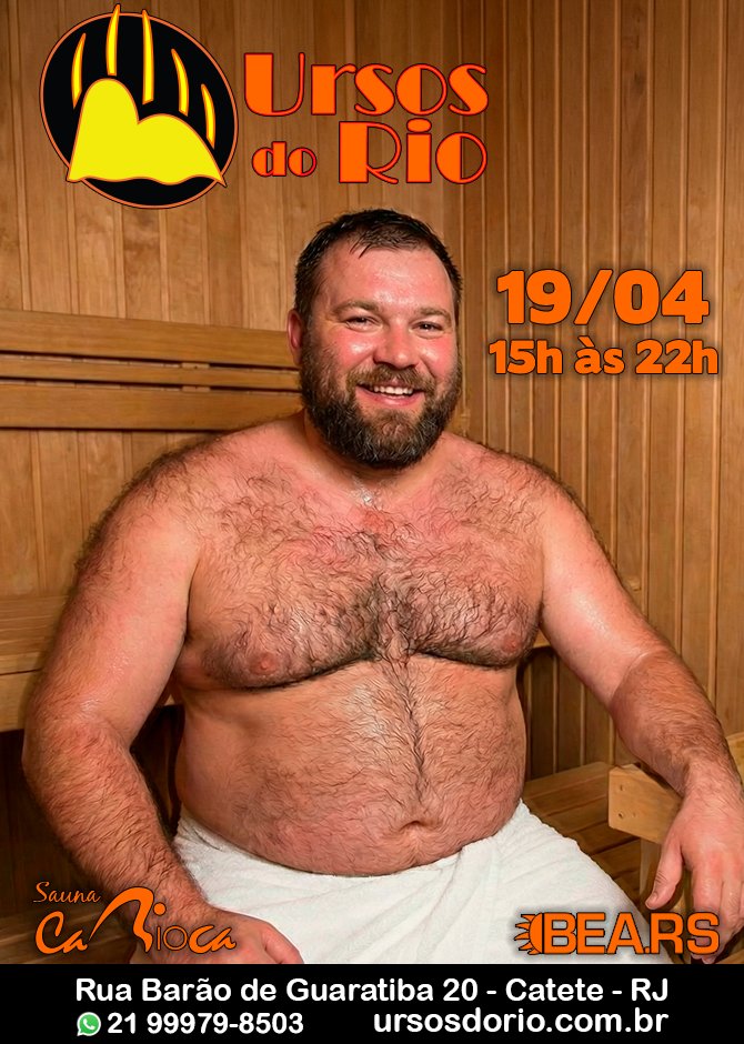 Domingo de feriadão não é dia de descanso. Nada de ficar em casa coçando... vem para cá coçar a barba de alguém! 

Sauna dos Ursos: menos tela e mais pele!

Info: ursosdorio.com.br