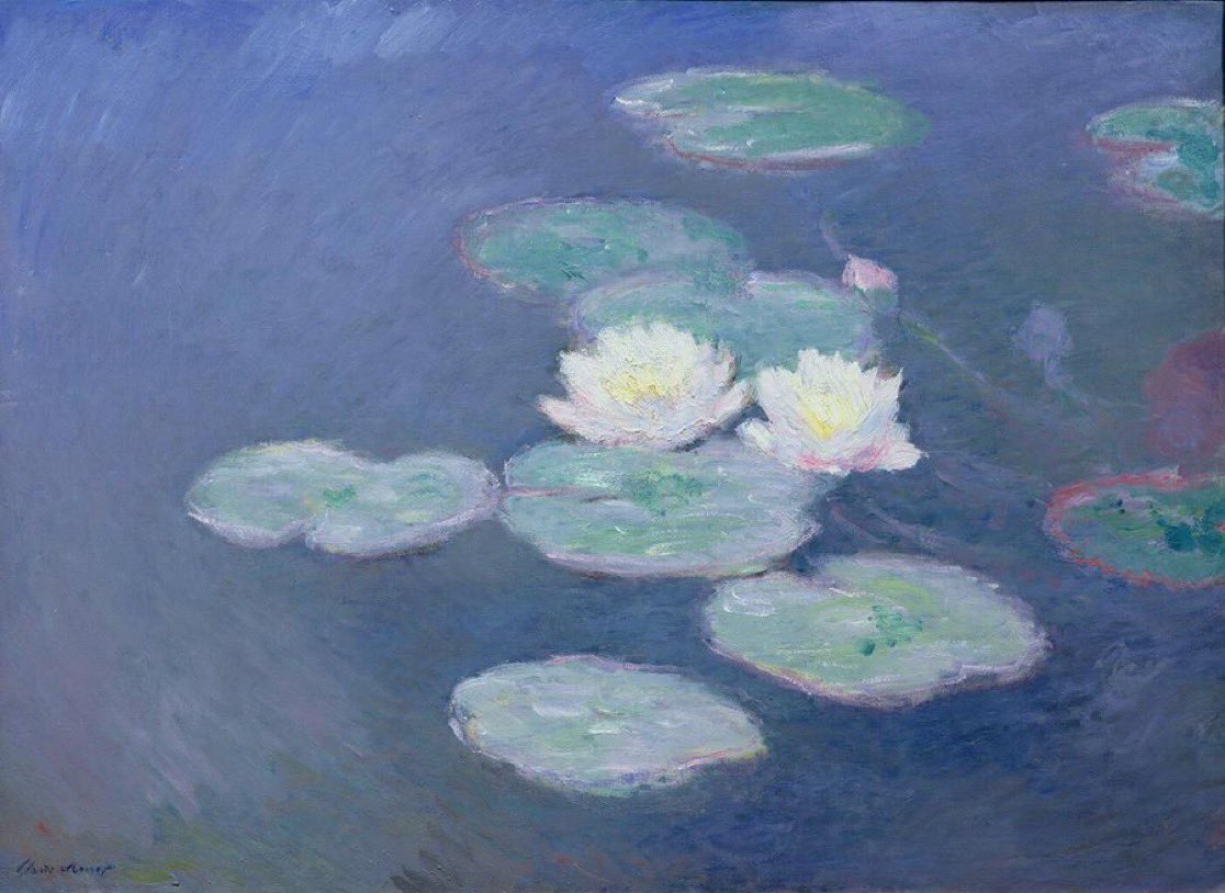 Arteymas_'s tweet photo. Monet describió su interés por el agua y el reflejo como «una obsesión».
En 1908, escribió: «Espero que algo salga de todo este esfuerzo».

Su serie de Nenúfares llegaría a convertirse en un ícono central del movimiento impresionista. https://t.co/S7ds6XSzGs