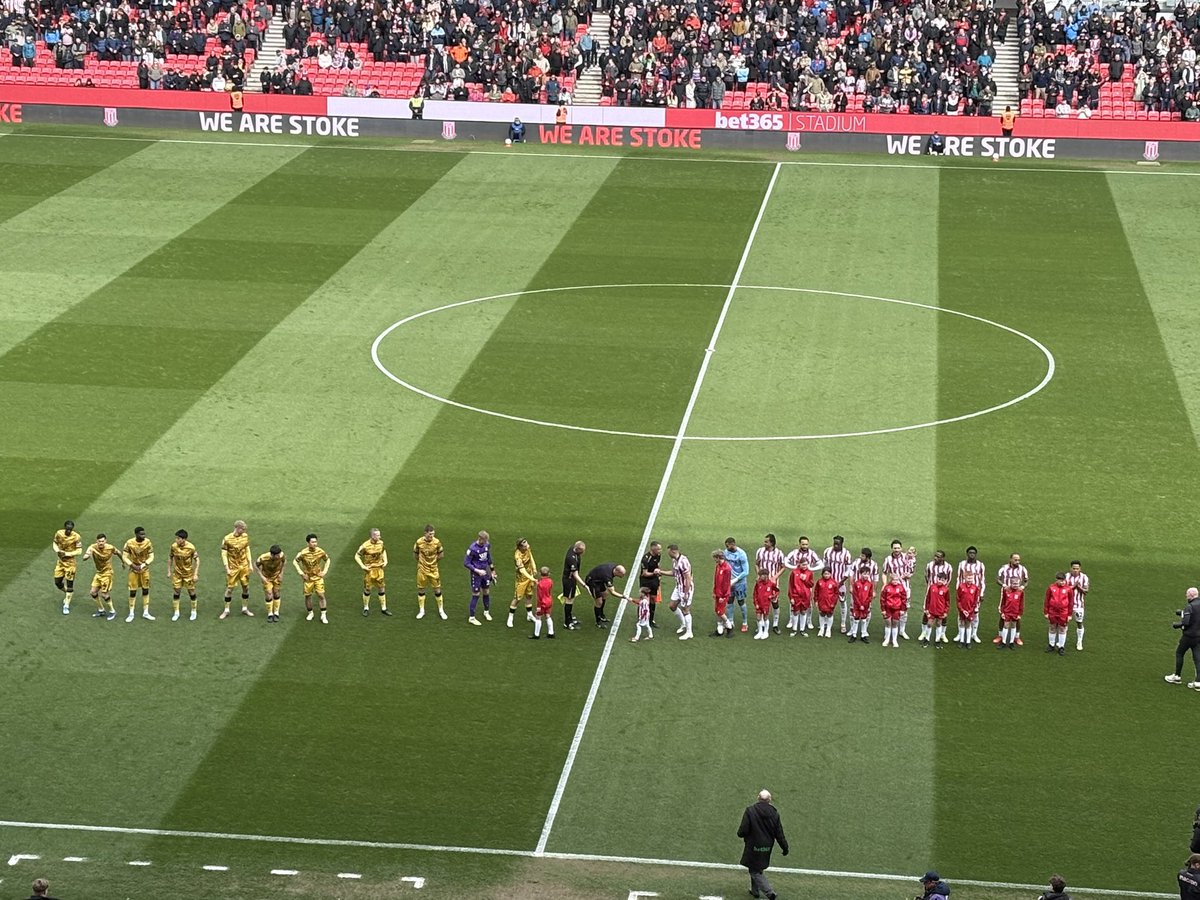 AndyBayes's tweet image. Here they come. #stoke v #rovers @BBCLancsSport DAB &amp;amp; Freeview 712 with @superatko22