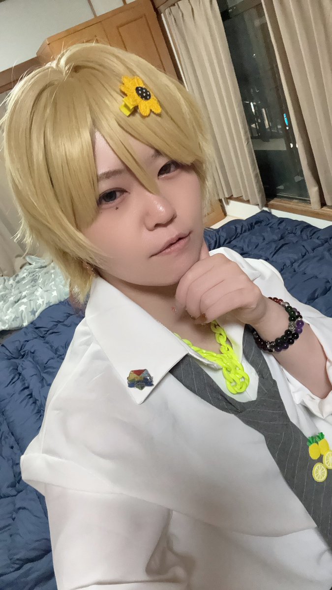 shu__0813's tweet photo. 楓の金髪みたいリクエストに
やっっっと応えれました！
レア金髪しゅくんでしたー！

明日はシトラス卒業です！
来てくれる皆気をつけてきてね！

全力で楽しませる事約束するから！

またあしたね！おやすみ⭐️

 #男装  #男装グループDestin https://t.co/H1ywYCh1Oa
