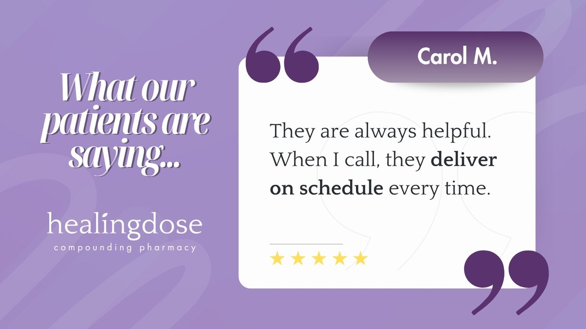 We appreciate hearing from our patients. Experiences may vary, but feedback like this helps highlight what matters most to those we serve.

 Visit us at HDRX.com to learn more.

#CompoundingPharmacy #PersonalizedMedicine #FarmingtonHillsMI #MetroDetroit