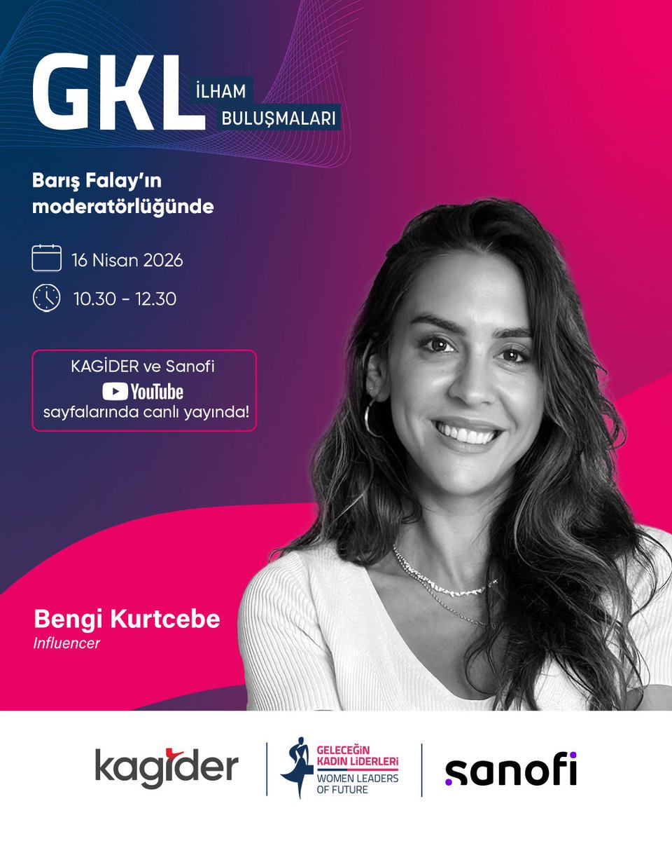 kagider's tweet photo. Bengi Kurtcebe, GKL İlham Buluşmaları’nda!

Sanofi ve KAGİDER iş birliğiyle yürüttüğümüz Geleceğin Kadın Liderleri Projesi, 16 yıldır genç kadınların liderlik potansiyelini desteklemeye devam ediyor.
Bu yıl GKL İlham Buluşmaları’nda, GKL mezunları ve alanında ilham veren https://t.co/I6mb51UK9V