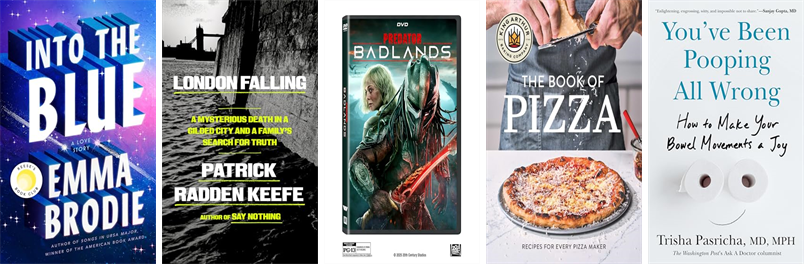 Topsfield_Lib's tweet photo. This week the Topsfield Town Library has 114 new books and three new movies.  New items include Yesteryear, Into the Blue, London Falling, Predator, The Book of Pizza, You've Been Pooping All Wrong, Bloodsinger, The High-Protein Plate, and Good Boy. https://t.co/n22DdIJ3DK https://t.co/ceUc674Gky