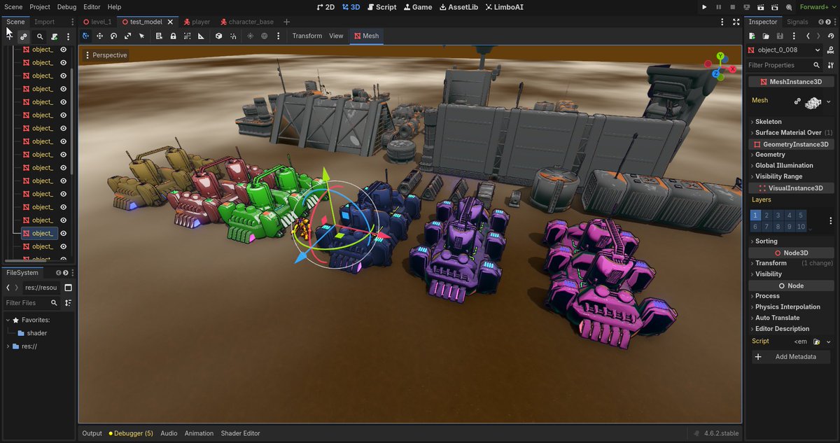 flakmonkeygame's tweet photo. Blender and Godot sync

#IndieGame #IndieDev #Blender #Godot #Shader https://t.co/K1TLD4zehb