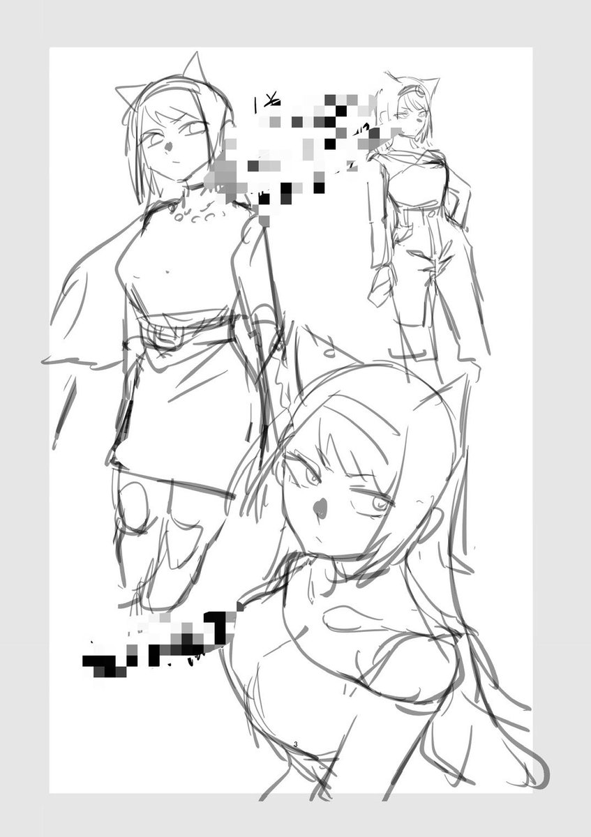 負けヒロインを勝たせたい‼︎ゲーマーズ様での在庫が在庫あり→取り寄せと変わってきたけどワンチャンもう店舗になかったりする…?特典は那珂山がこういうのを描いてます(これは下書き状態のもの、モザイク部分は色々な設定とか背景とか)
ご購入はこちらから💁‍♀️ https://t.co/3e2xrYF0Wb 