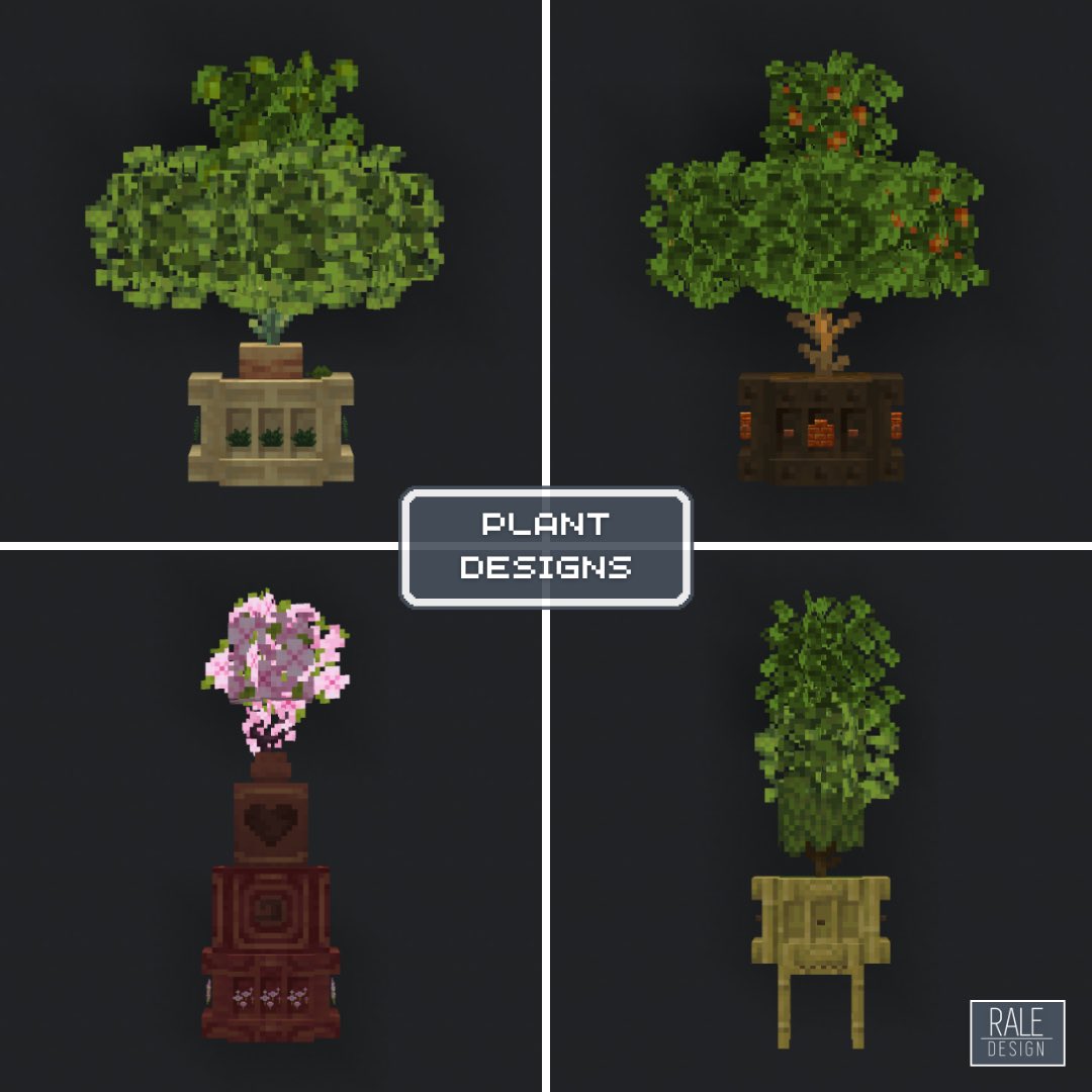 RaleDesign's tweet image. Minecraft Plant Designs
 #minecraft #mc #minecraftbuilds #minecraftdesigns #minecraftinspiration #minecraftdecoration

⬇️ Download my Builds on Patreon (bio)