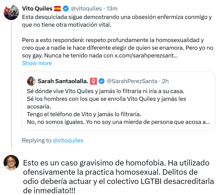 COMENTARIO HOMÓFOBO DE SANTAOLALLA
