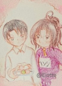 Eiotte's tweet photo. #リヴァハン版深夜の真剣お絵描き６０分１本勝負

「花見」 https://t.co/WscUS5iImf