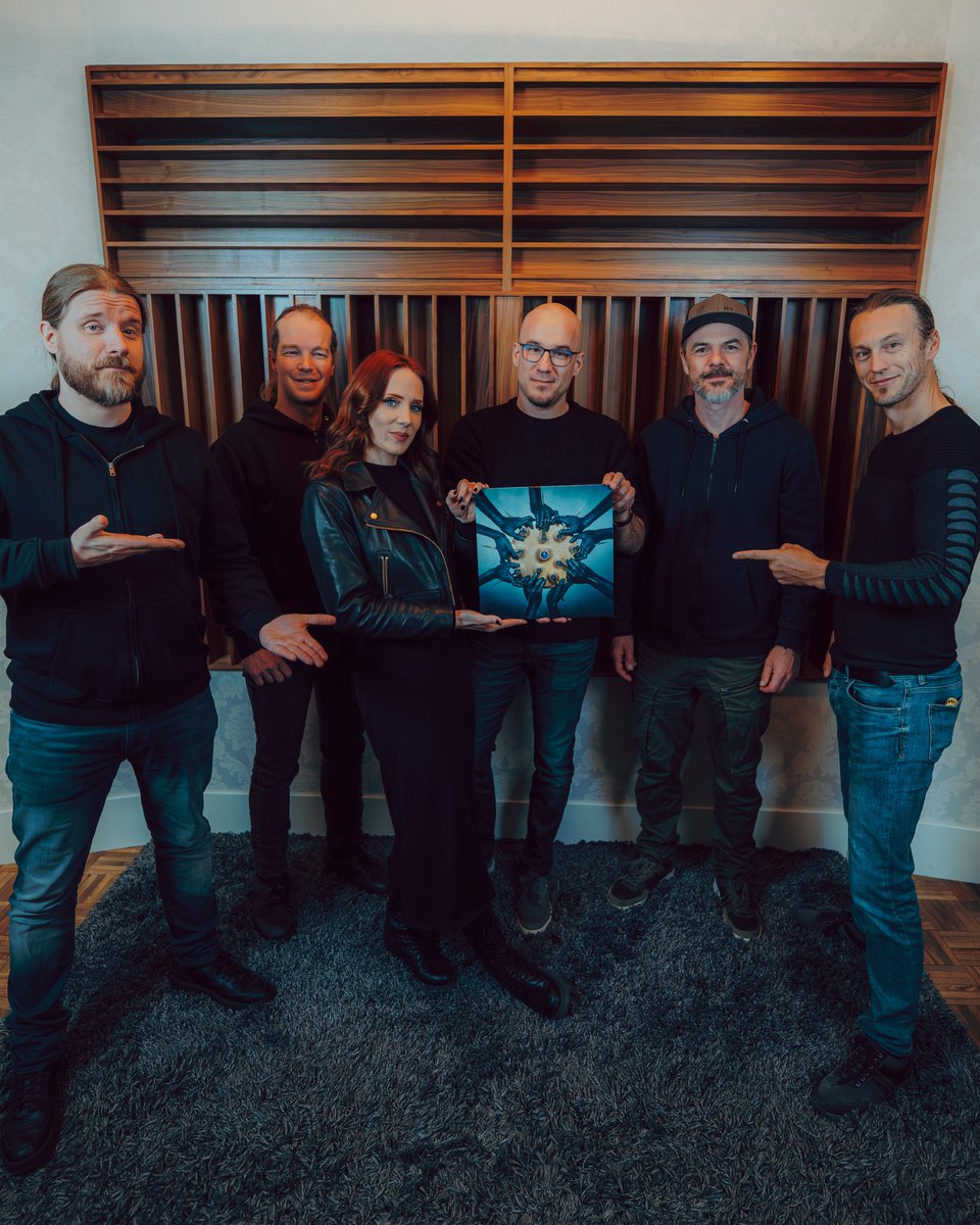 Epica's tweet photo. One year of Aspiral 🌀 
It still feels like we just stepped into the studio to record our 9th album, yet in this year, it’s taken us on so many beautiful adventures!

Thank you for listening and being part of this journey. What are your favorite Aspiral moments so far? https://t.co/OFX9F5g0u2