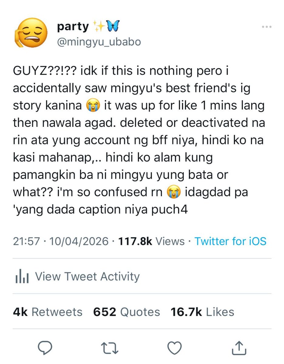swayhaovt's tweet photo. — what they don't know
a #gyuhao filo au tweets,

mingyu is a top actor dating someone the public loves, while minghao stays out of the spotlight— except they share a daughter no one knows about, and suddenly everything feels like it's one mistake away from falling apart. https://t.co/IMN4oTlAP3