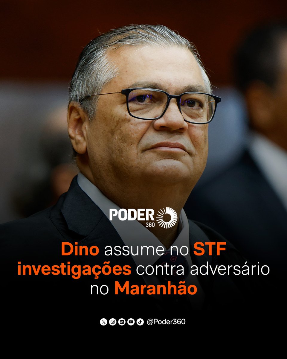 Poder360's tweet image. #Justiça ⚖️ O ministro Flávio Dino, do Supremo Tribunal Federal, é relator de ao menos 4 investigações da Polícia Federal contra o atual governador do Maranhão, Carlos Brandão (PSB), e familiares. As apurações citam compra de vagas no Tribunal de Contas do Estado e possível