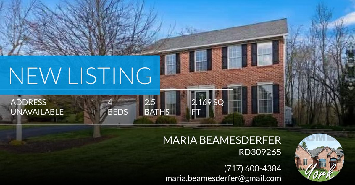 MBeamesderfer's tweet photo. 📍 New Listing 📍 Take a look at this fantastic new property that just hit the market located at Address Unavailable in York. Reach out here or at (717) 600-4384 for more information https://t.co/BYeH06XKlF https://t.co/2FTMIi8lBG