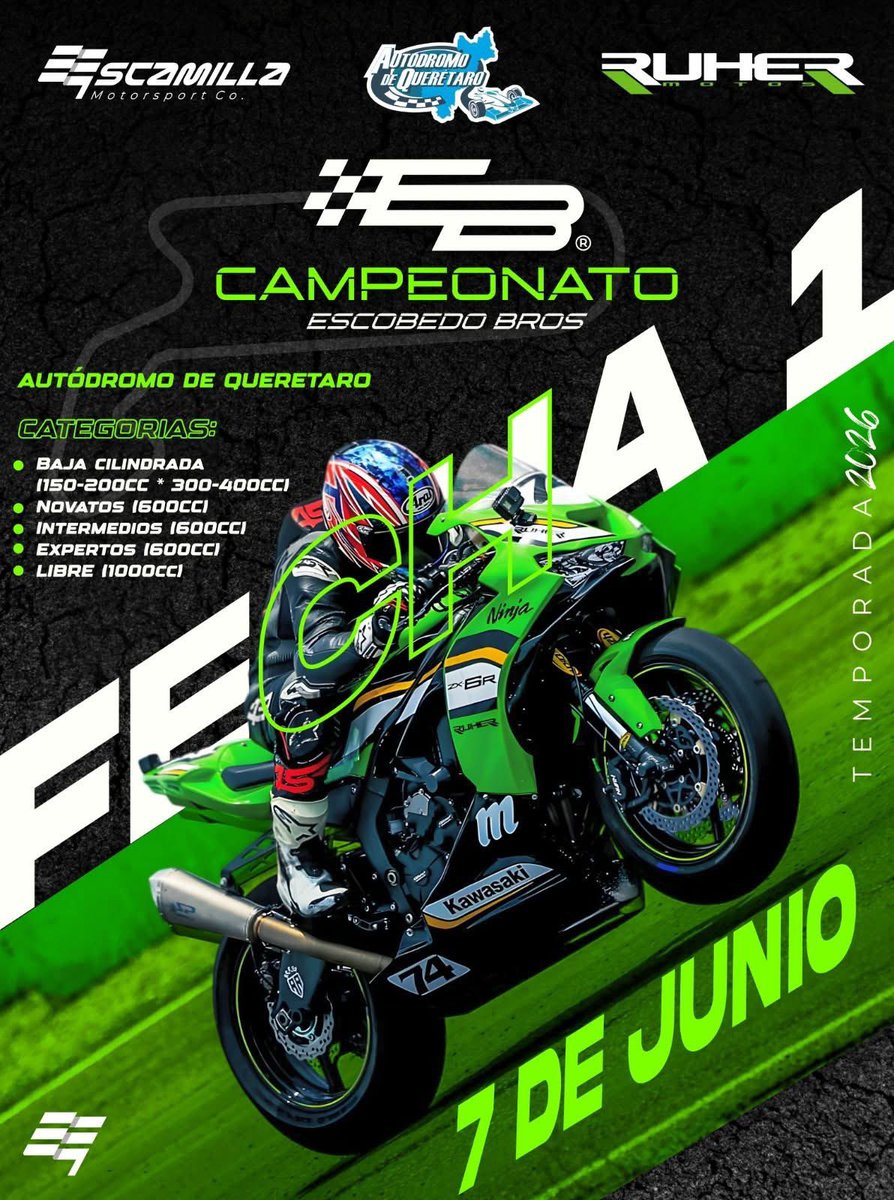 Nuevo Campeonato de los @escobedobrosoficial arranca el 7 de junio en @autodromoqueretaro