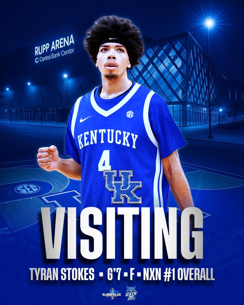 BigBlueDylan's tweet image. NEW: 5⭐️ SF Tyran Stokes will visit Kentucky this Monday, he confirms to @krystenpeek 

This will be Tyran’s 2nd visit. 

It had been rumored to be happening, and now it’s come to fruition.

Coach Pope will get the final chance to win this recruitment. 

#BBN #KentuckyBasketball