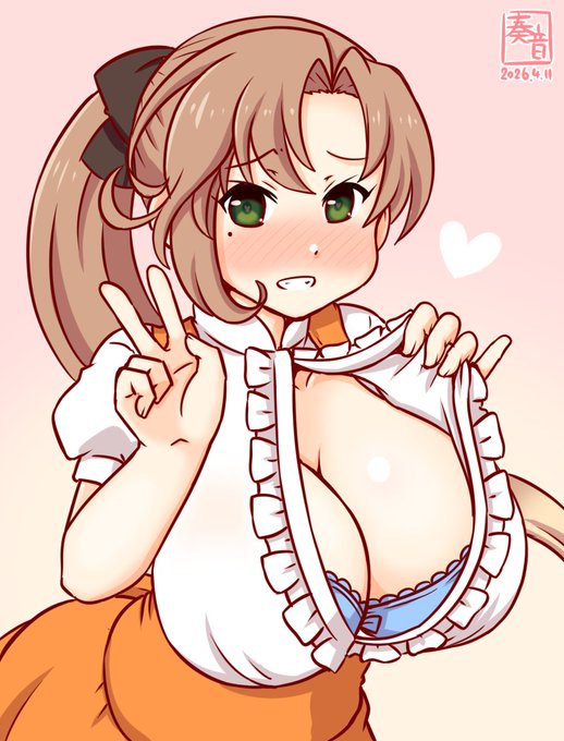 「うぅ……どうかな、この改装。……あり?」

#艦これ版真剣お絵描き60分一本勝負_20260411
#秋雲 

遅刻+20分 