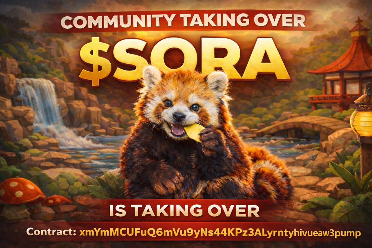 My92Fiv's tweet photo. DEV is gone.

Community stepped up.

$SORA is taking over 🐼🔥

Strong holders. Real movement. No looking back.

CA: xmYmMCUFuQ6mVu9yNs44KPz3ALyrntyhivueaw3pump https://t.co/WsRXhkRjG3