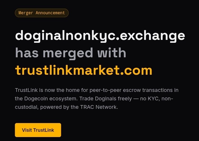 dogenonkycex's tweet photo. 🚀 BIG ANNOUNCEMENT

https://t.co/gY09Sqg0Mi is merging with TrustLink @Trustlink_P2P

P2P escrow trading for the Doge ecosystem powered by @TracNetwork.

Here's everything you need to know 🧵👇 https://t.co/Q8m2N5Fo4y