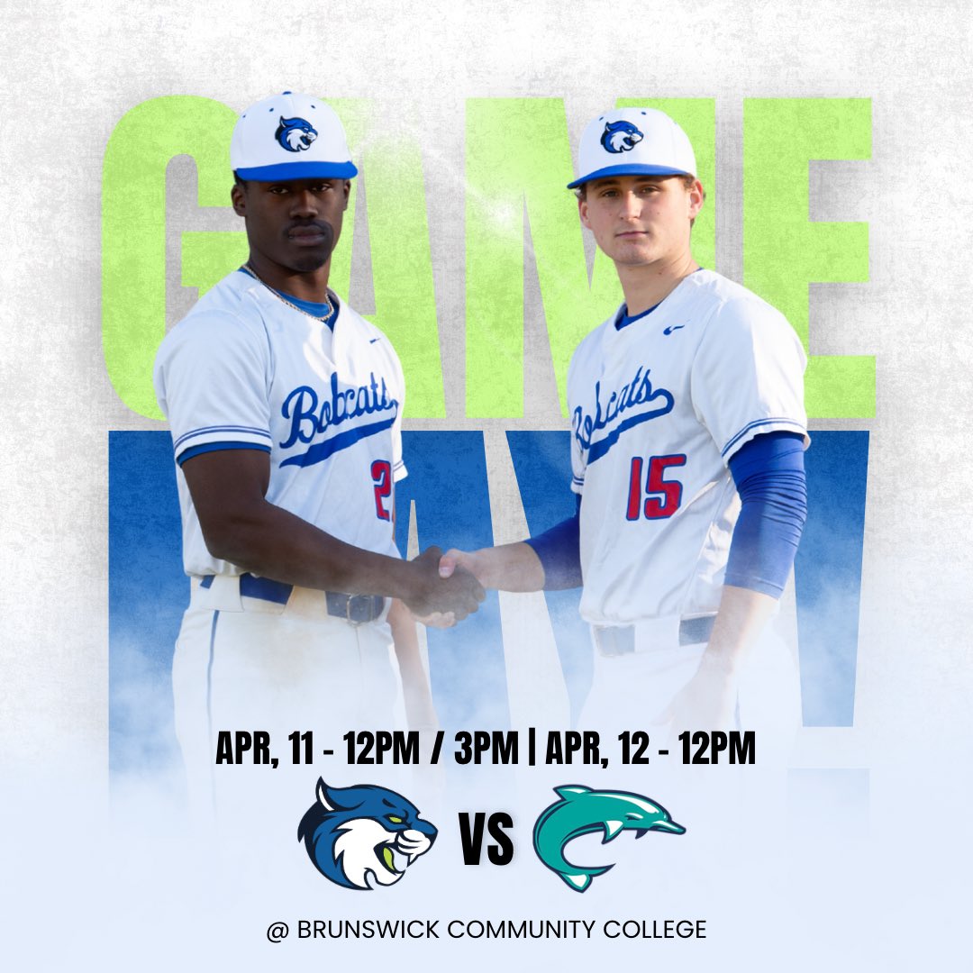 BSC757_BSB's tweet photo. Big time series starting today!

🆚: Brunswick CC
⏰: 12PM / 3PM, 12PM
📍: Bolivia, NC
📺: https://t.co/wTmQm47aor

#HearUsRoar | #LetsGoBobcats https://t.co/zWlzSu7Gl4