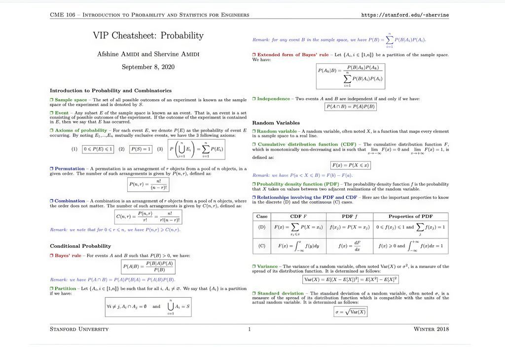 gp_pulipaka's tweet image. Cheatsheets! #Probability and #Statistics for Data Science! #BigData #Analytics #DataScience #AI #MachineLearning #IoT #IIoT #PyTorch #Python #RStats #TensorFlow #ReactJS #GoLang #CloudComputing #Serverless #DataScientist #Linux #Programming #Coding #100DaysofCode