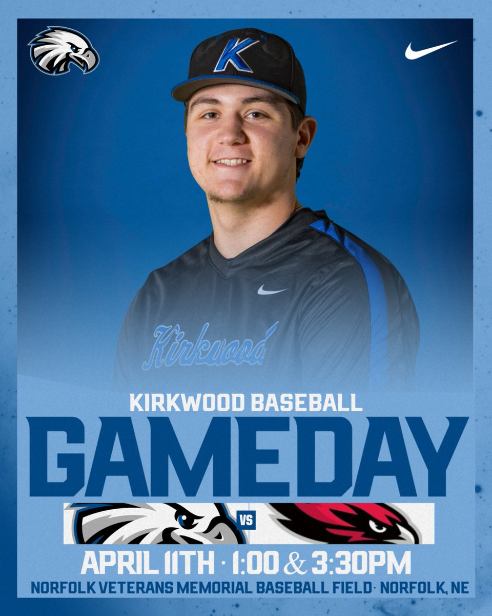 KirkwoodEagles's tweet image. ＢＡＳＥＢＡＬＬ

🆚 Northeast NE
🕐 1:00 &amp;amp; 3:30PM

📍 Norfolk Veterans Memorial Baseball Field | Norfolk, NE
🔗team1sports.com/northeastcc/

#GoEagles🦅⚾️ | 
@KCC_BSB