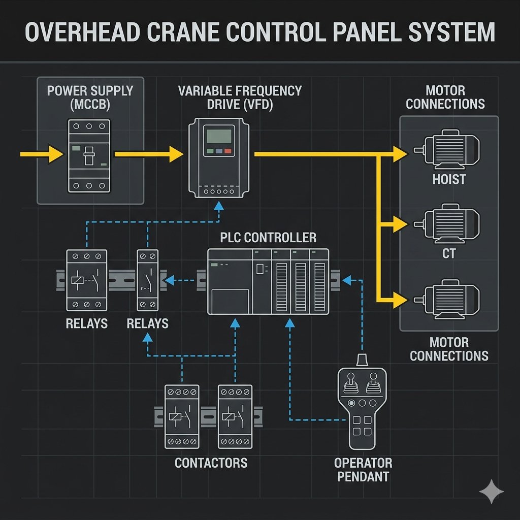 Industrial94974's tweet image. Most engineers don’t fully understand crane control panels.

If you work with cranes, fix that today.

🔧 Components
⚡ Working
🧠 Practical insights
Read:
 industrialiq.blogspot.com/2026/04/crane-…
#Engineering #PLC #VFD #Automation #Crane