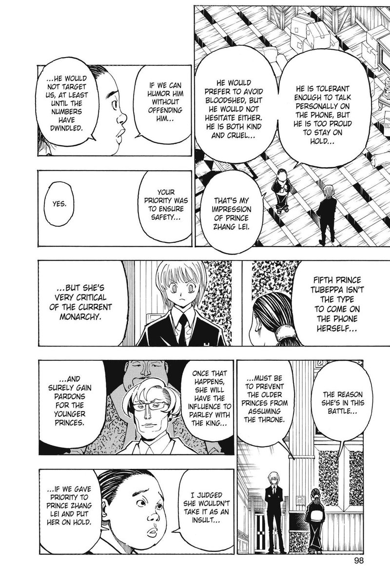 I think a good part of this arc's magic comes from the fact that every single minor ass character is presented as incredibly competent, with so much subtle individualism and agency. It's a ridiculous fucking feat in writing