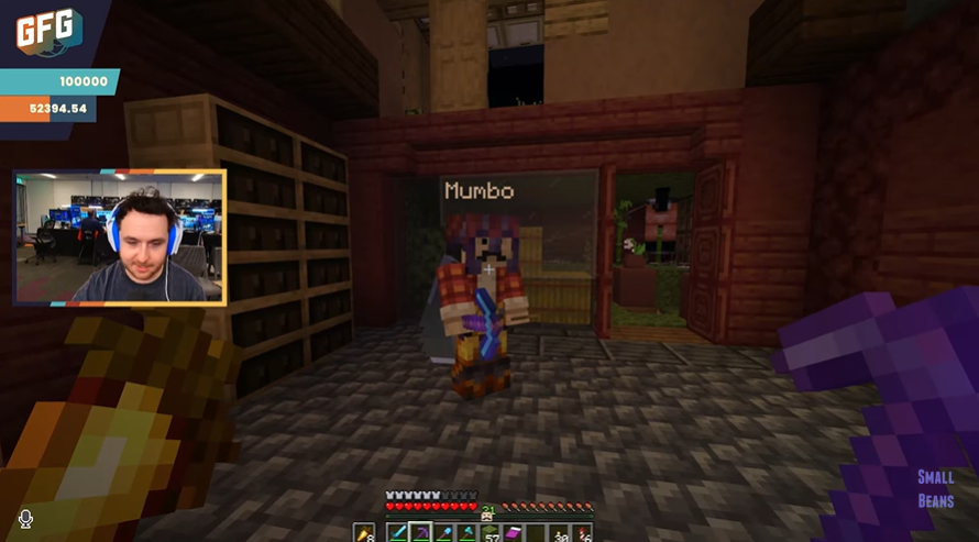 whereismumbo's tweet photo. Today, mumbo jumbo is in the Gamers Outreach x Hermitcraft charity event! https://t.co/EBF50JgsrE