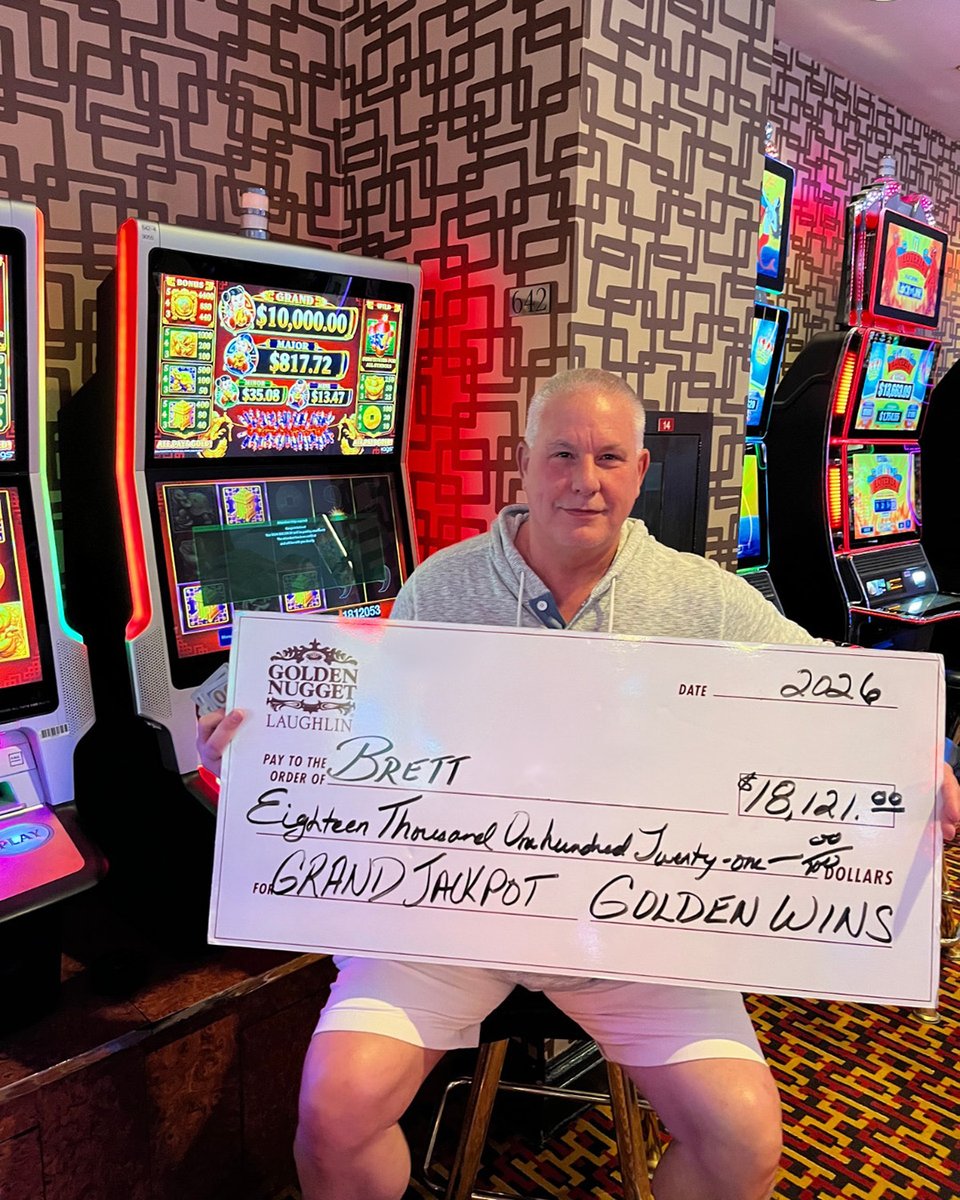 gnlaughlin's tweet image. GRAND JACKPOT ALERT! 💰

Congratulations to Brett on his incredible $18,121 win on the slots! 🎰🔥 Dreams really do come true at Golden Nugget Laughlin. Could YOU be next?

#GoldenNuggetLaughlin #JackpotWinner #GrandJackpot #SlotWinner #LaughlinNV