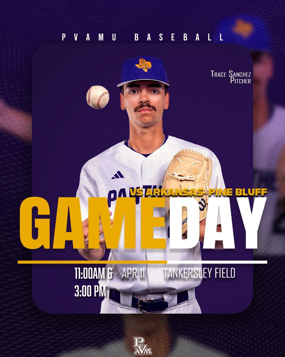 PVAMUPanthers's tweet image. PVAMUBSB: DOUBLEHEADER DAY 

vs UAPB
⏰ 11 AM | 3 PM
📍 Tankersley Field

📺 buff.ly/QNUpMe3
📊 buff.ly/yZegqHl

#PVAMU #SWACBaseball