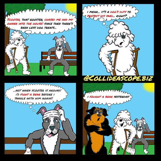 SOUND-IT-OUT SASQUATCH comic strip by Kenneth and Felisa Sterling
Visit https:// collideascope.biz
#sounditoutsasquatch #saturdaymorning #saturday #SaturdayVibe #sunday #sundayfunday ##weekendvibes #weekend #weekendmood #doglover #doglife #dog #rottweiler #comedy #comics