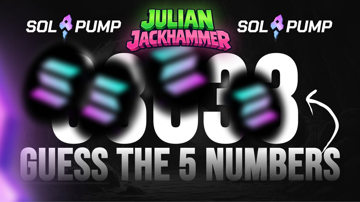 GUESS &amp; WIN $10🚨💸

To enter:
1⃣Like &amp; Repost
2⃣Drop your $SOL wallet👇
3⃣Guess the 5 numbers😶‍🌫️