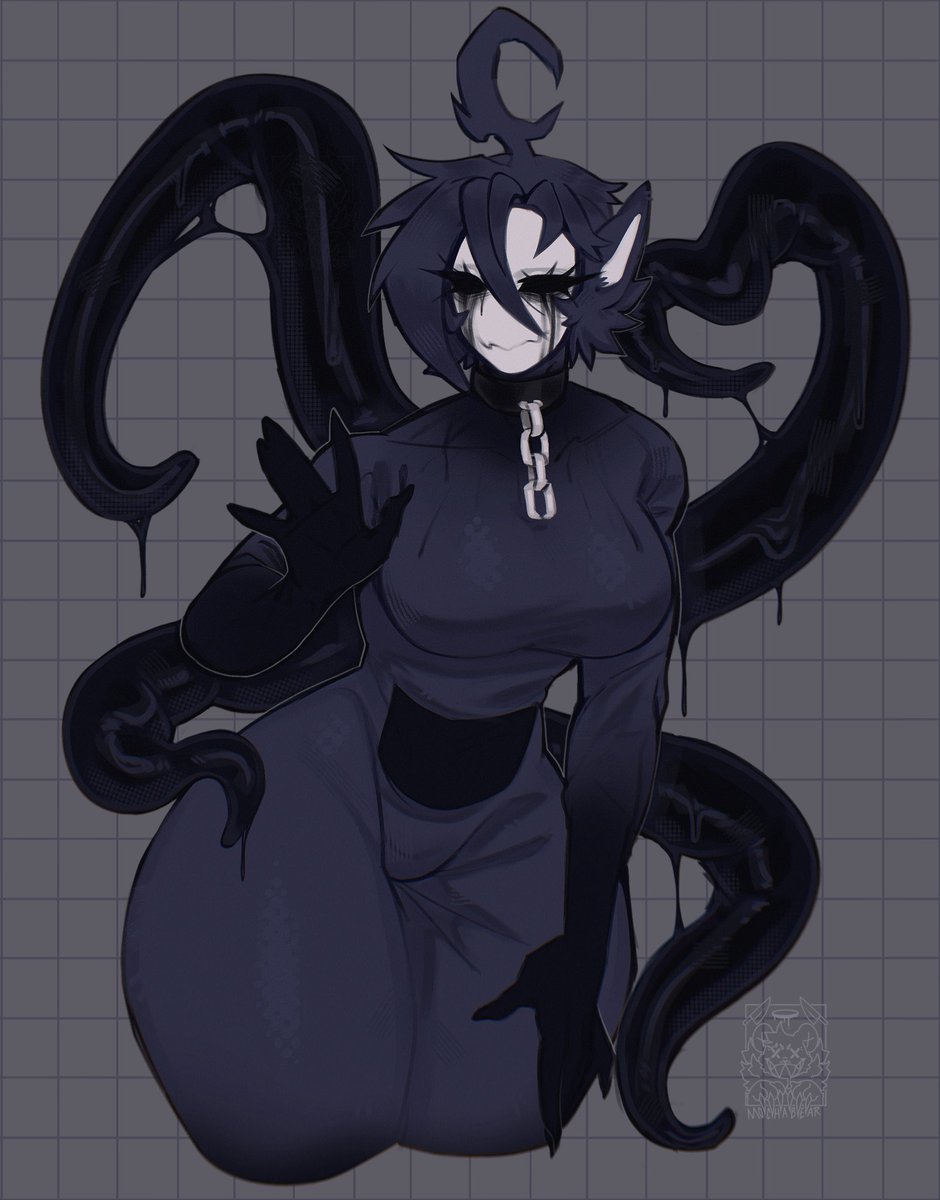 GNumx3's tweet image. Art trade with @Iriskaart  say hello to fiera!! 🖤