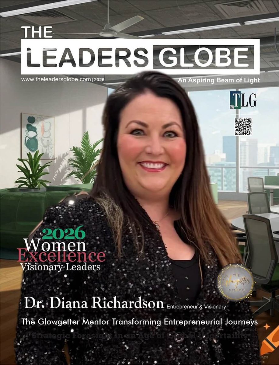Diana Richardson, Founder &amp; Business Success Coach |  The Glowgetter Mentor, featured on cover page of The Leaders Globe Magazine as Women Excellence -visionary leader.
#Congratulations

Interview highlights > theleadersglobe.com/magazine/cover…

E-Magazine Version > theleadersglobe.com/issue/women-ex…