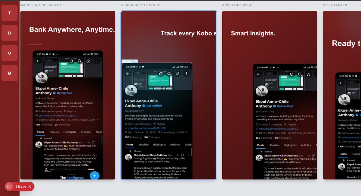 ekpeianthony's tweet image. Most tools for app store desing upload are either too complex or look like they were made in 2010.

I’m building the middle ground: High-end aesthetics + Zero friction.

Just hit a major milestone on the rendering engine. Stay tuned. 🛠️✨

#TechStartup #NextJS #BuildingInPublic