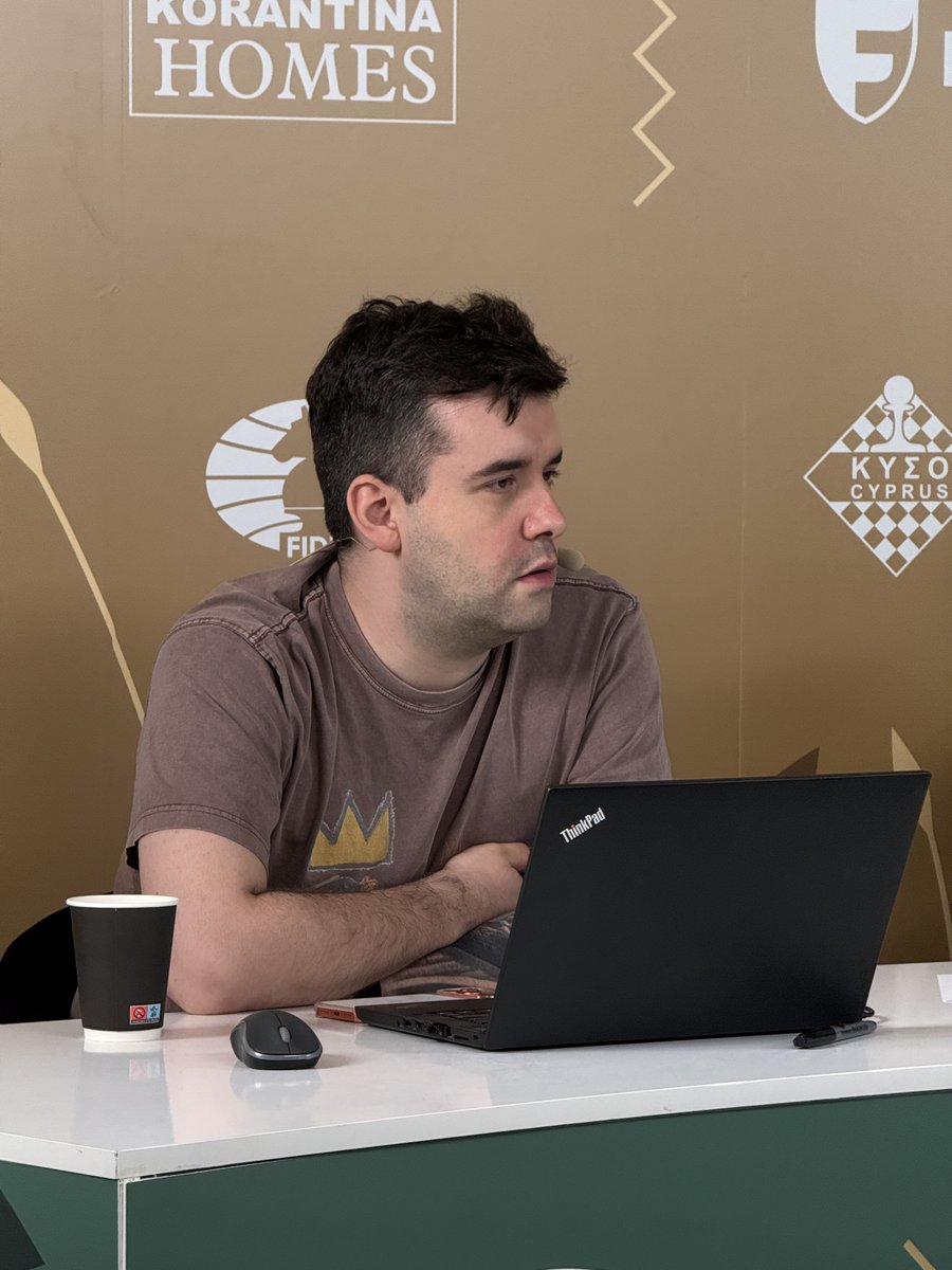 FIDE_chess's tweet image. Ian Nepomniachtchi is back in the studio! 🔥

📺 Watch Live Broadcast:
youtube.com/live/N4pYj7bn6…

#FIDECandidates #FIDEWomensCandidates #Chess #FIDE #Cyprus