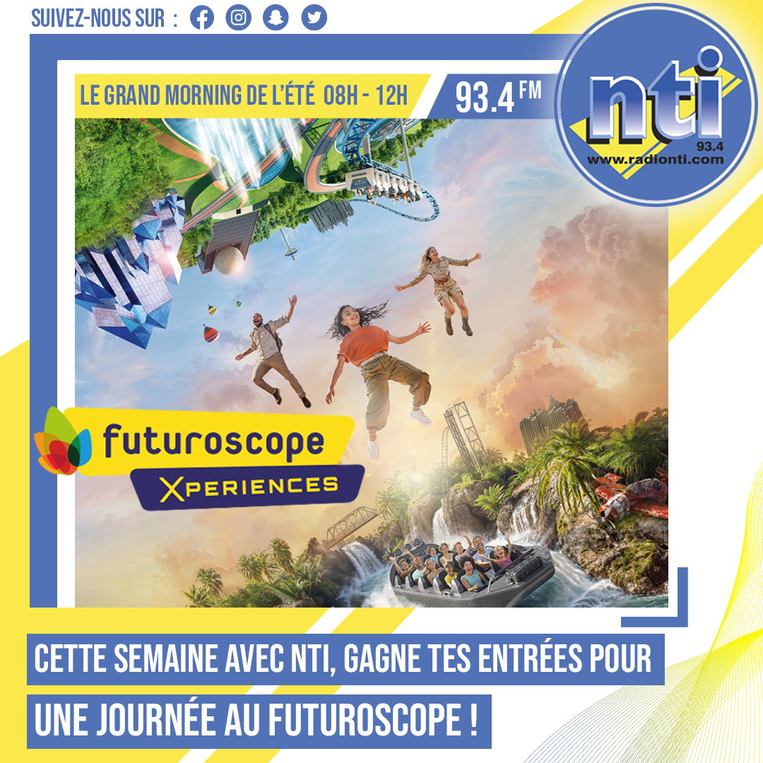 RadioNTI's tweet photo. Cette semaine, gagnez avec Radio NTI votre Pack Famille pour visiter le Futuroscope  🎡🎢 

👉 Likez le post du jeu sur la page Facebook  : NTI-Officiel                          

📻 Radio NTI à Nantes 93.4 FM &amp; DAB+ https://t.co/AtOQ3yJouU
