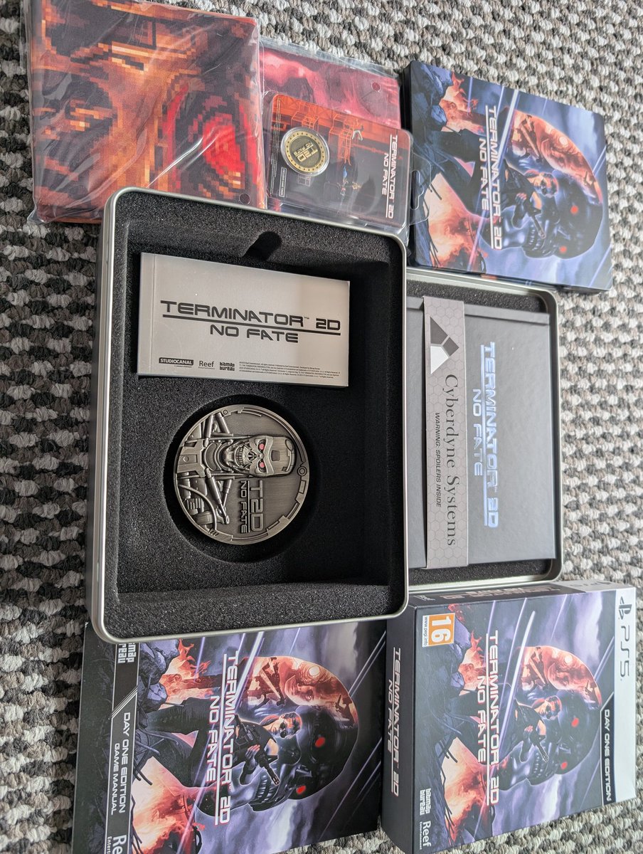TheOneSpyker's tweet photo. #Terminator2D collectors edition. I cancelled my order when it was released at £90rrp because of the game being so short. Found it for £58 and I couldn't resist. It's a very very nice edition indeed #Terminator #PS5 #Collector #Steelbook https://t.co/kqYbYZJKMg