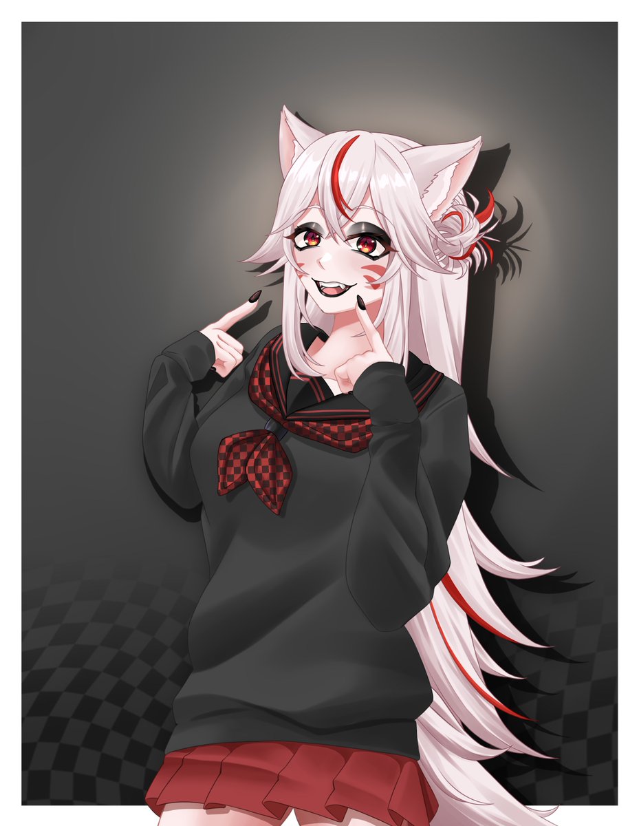 A present I did for <a href="/NightWolfyChaos/">NightWolfy</a> 's Birthday

A little late, but still, Happy Birthday~

#DigitalArt #VTuber #ENVTuber