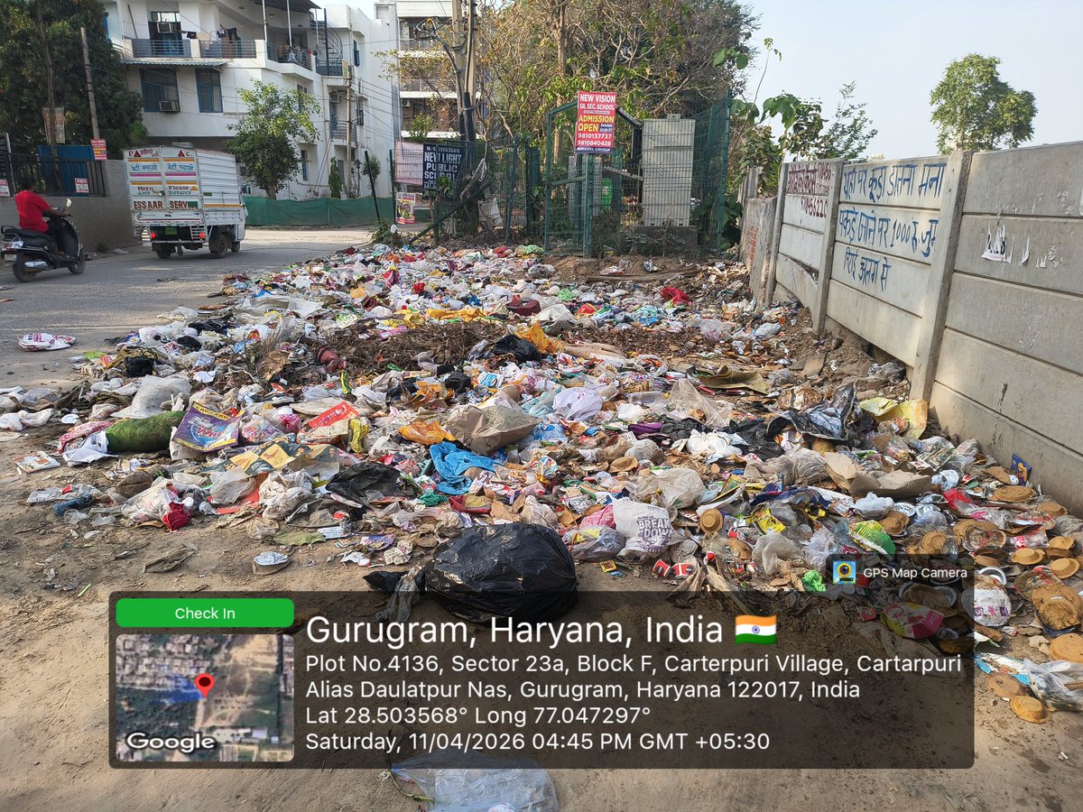 आदरणीय मुख्यमंत्री जी, अगले महीने की गुड़गांव की ग्रीवेंस कमिटी की मीटिंग में कृपया अपनी ओर से सेक्टर 23A के कचरे का मुद्दा जरूर लिस्ट करें। आपसे निवेदन है, हाथ जोड़ कर। क्या आप मौका देंगे?
<a href="/cmohry/">CMO Haryana</a> <a href="/NayabSainiBJP/">Nayab Saini</a> <a href="/DC_Gurugram/">DC Gurugram</a> <a href="/hryhelpdesk/">Haryana Helpdesk</a>