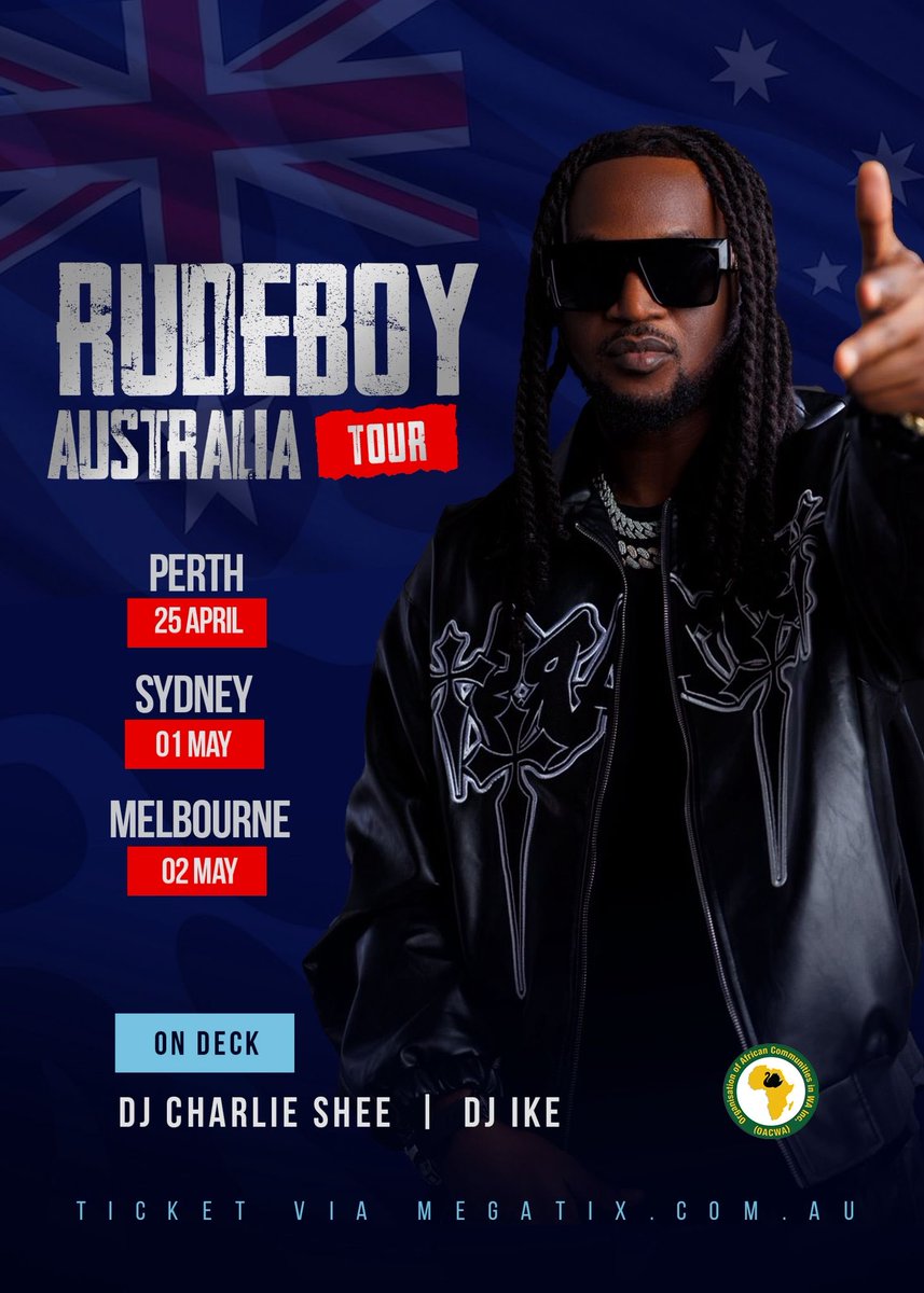 rudeboypsquare's tweet photo. AUSTRALIA !!🇦🇺🇦🇺 Performing live in your Cities.
🇦🇺 Perth — 25th April = Jambo Africa Festival 🔥
🇦🇺 Sydney— 1st May = The crown hotel parramatta .
🇦🇺 Melbourne — 2nd May = The industrique .
All Tickets Via 👉🏾 https://t.co/ztKjLDpfNr 🔥🚒
Cc @oacwa @dj_ike #musicallyrude🎼🎤 https://t.co/YsVWS0s5FI