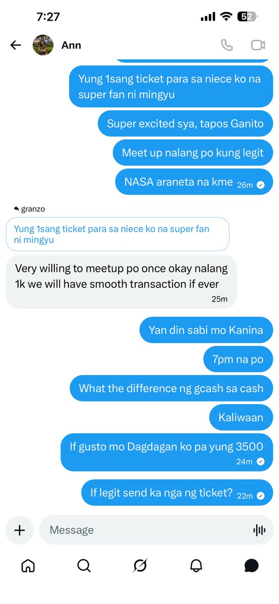 143granzo's tweet photo. SCAMMER ALERT 🚨 

First time ko mascammed sa fanmeet ticket. Grabe noh, may mga Tao pala talagang manloloko para magkapera. Like grabe sila!! May iba pa ba nascam si @realjcasaminics ?

 #SnickerswithMingyu
#SNICKERSwithMINGYU https://t.co/tDl01JjRlm