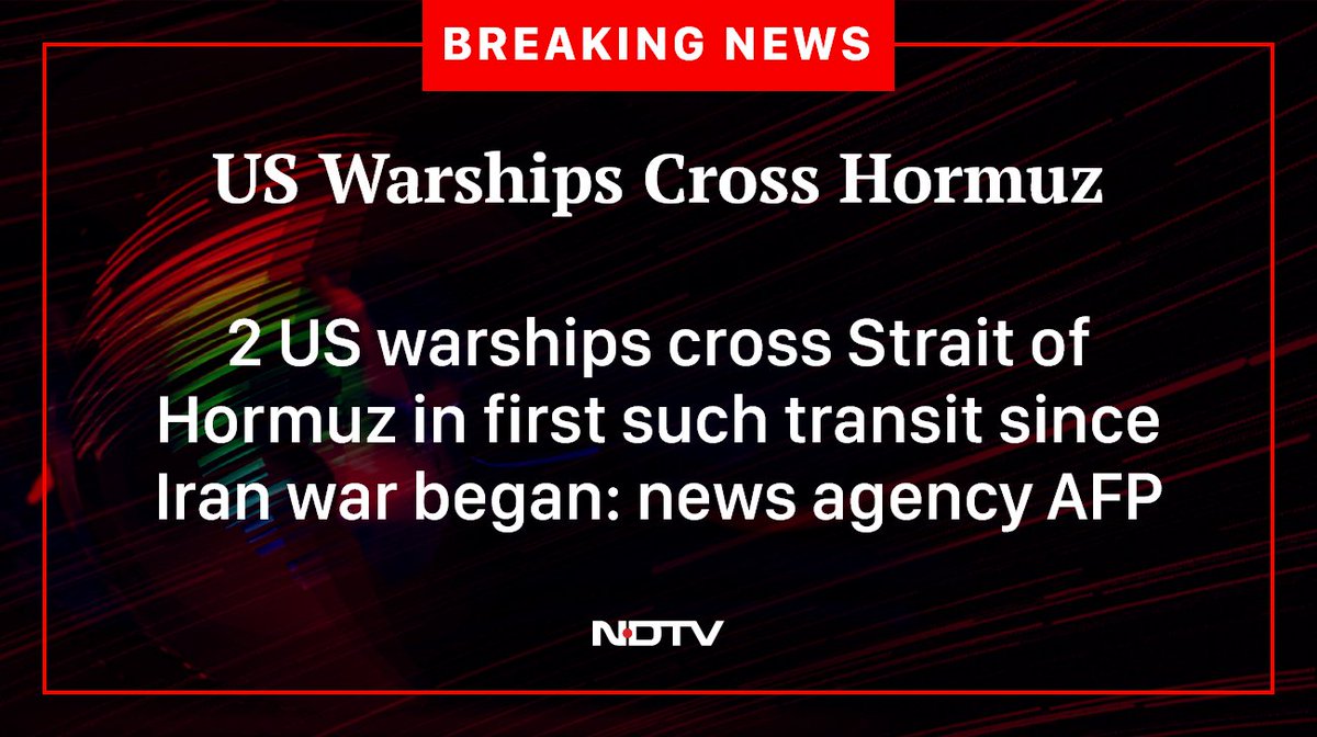 ndtv's tweet image. #IranWar #StraitofHormuz