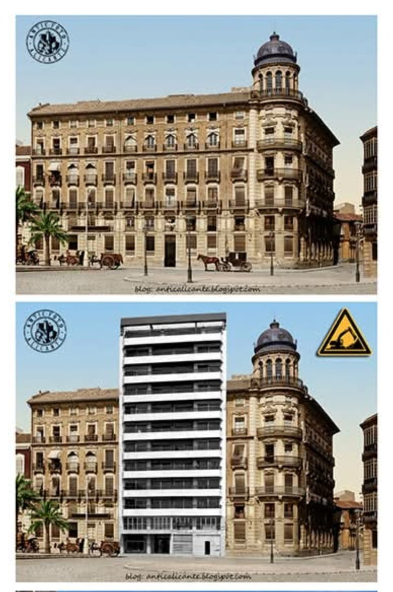 _antonioalbert's tweet photo. Alicante y su respeto por el patrimonio arquitectónico local es algo digno de estudio. Por Carl Gustav Jung o por un juzgado de lo penal. Como prefieran. #vergüenza #arquitectura #alicante https://t.co/G2mkWkzQVJ