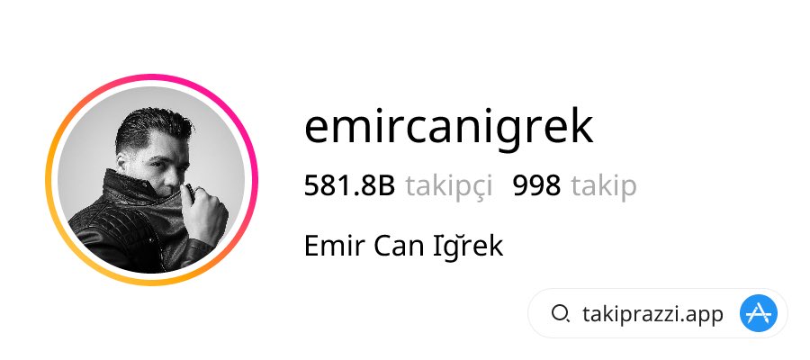 👀 emircanigrek (Emir Can İğrek) 1 kişiyi takibe başladı:

✅ emrefel (e m r e  f e l ‘)
🔗 instagram.com/emrefel