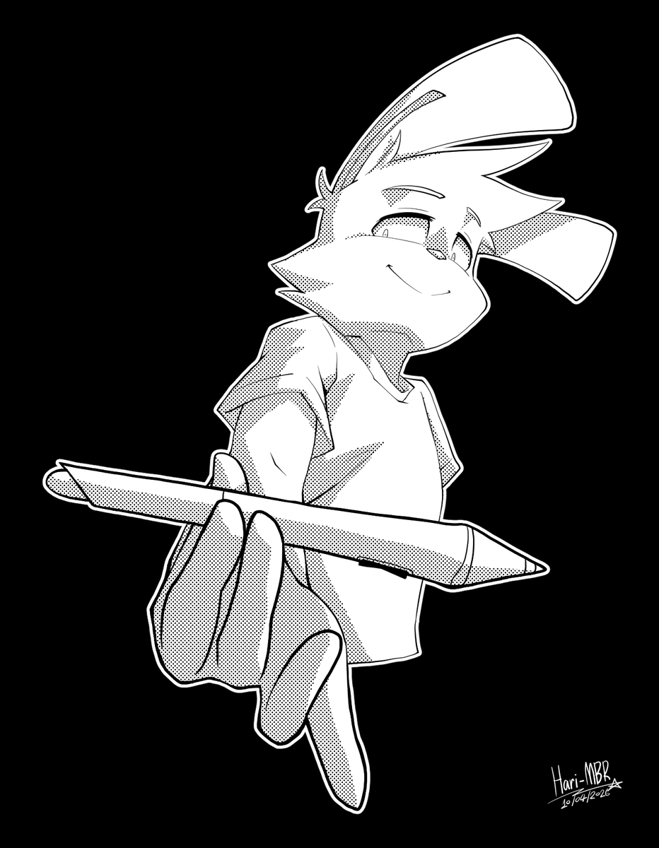 Hari MiddleBlueRabbit (Commission Open) tweet media