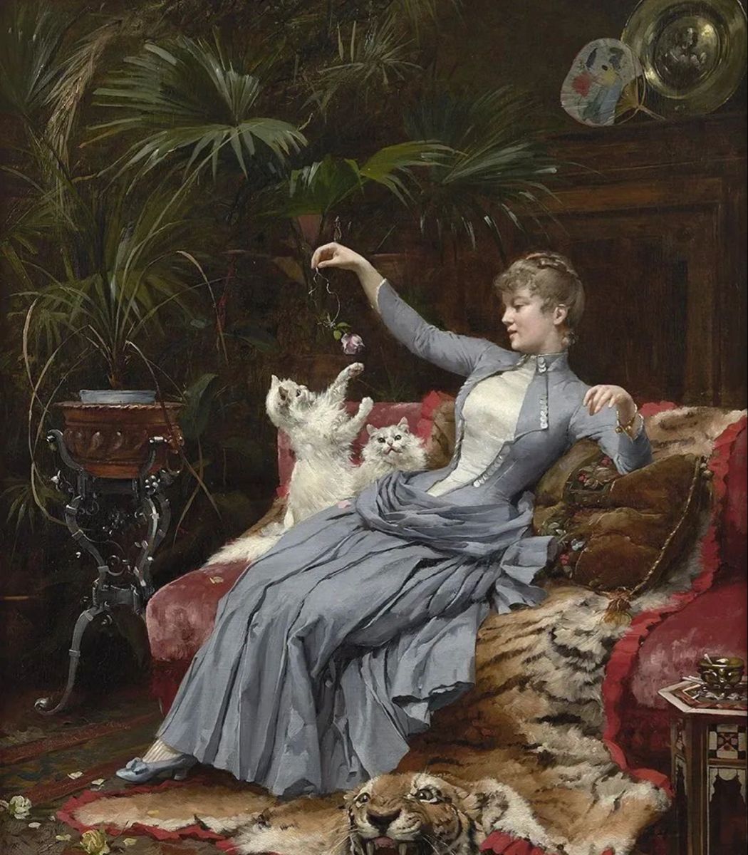 annie151092's tweet image. Geza Vastagh (1866 - 1919) Playtime #paintings #art