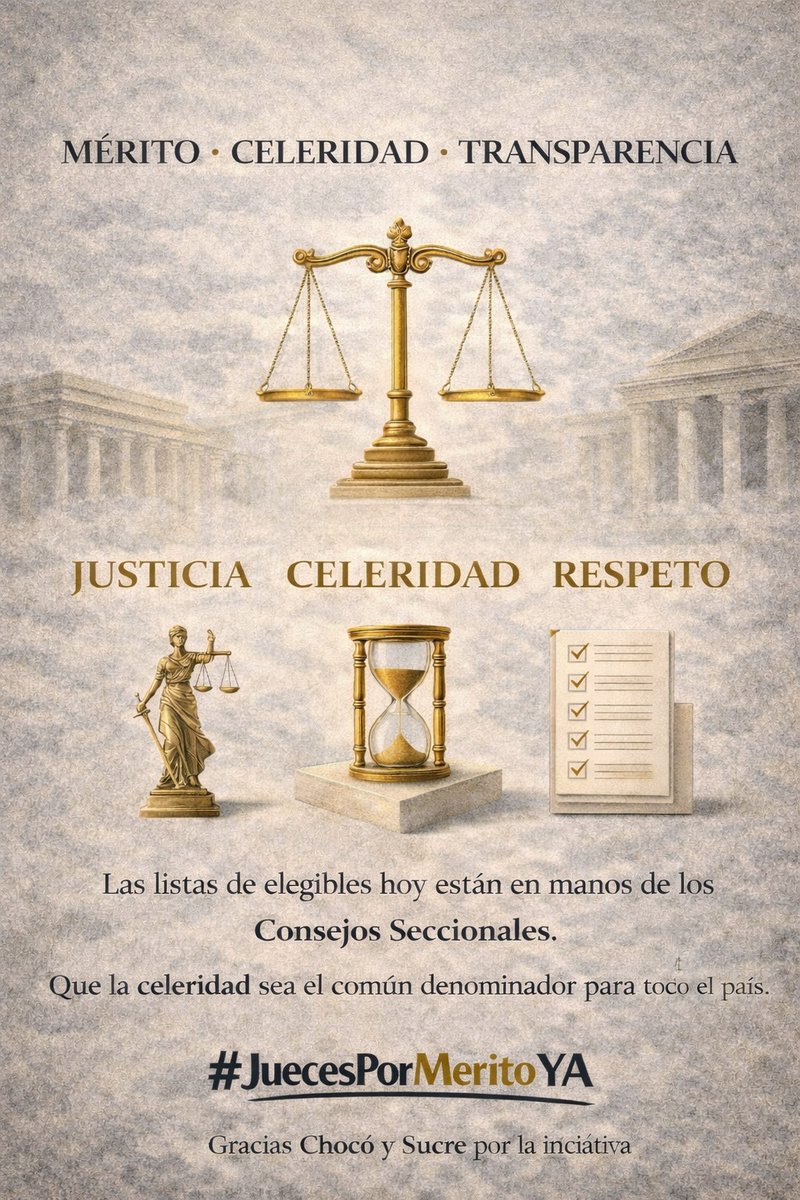 <a href="/ArlexTutor/">Arlex Tutor (Derecho Crítico)</a> <a href="/judicaturacsj/">Rama Judicial</a> <a href="/lausofia500/">Laura sofia Gonzalez</a> <a href="/fbernate/">Francisco Bernate </a> <a href="/DoctorBatalla/">Jhony  Batalla  Mena</a> <a href="/CPenalistas/">Colegio de Abogados Penalistas de Colombia</a> <a href="/penalista85/">Penalista85</a> El mérito exige celeridad en todo el país #JuecesporMéritoya. <a href="/CConstitucional/">Corte Constitucional</a> <a href="/judicaturacsj/">Rama Judicial</a>