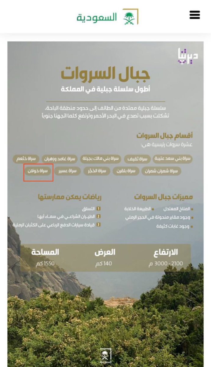 xf051k's tweet photo. @notthatdeepb @dudeitskenzy خولان لهم سراة باسم سراة خولان ممتده من جنوب السعودية إلى شمال اليمن، والامتداد الجغرافي هذا طبيعي بين المناطق الحدودية

أما حروب اليمن انا متأكده من معلومتي وباحثه عنهم من زمان، وقولك "طرد" لفظ غير صحيح إنما الذي ذكر انه خلاف بعده هجره
و الهجرات تحدث لقبايل العرب عمومًا https://t.co/JCb0NSl92r